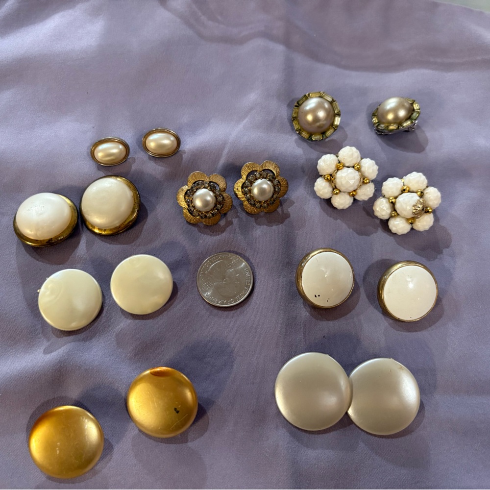 Vintage clip on earrings